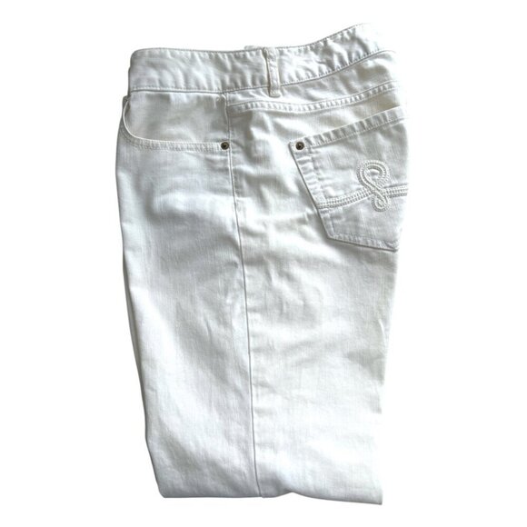 Lilly Pulitzer Vintage Designer White Low Rise Straight Fit Denim Jeans Size 8 - Picture 5 of 9